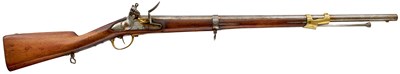 Lot 441 - A .690 CALIBRE WATERLOO PERIOD FRENCH MODEL 1777 AN IX FLINTLOCK MUSKETOON OR CARBINE