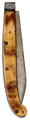 Lot 208 - A LARGE 18TH CENTURY FOLDING POCKET KNIFE