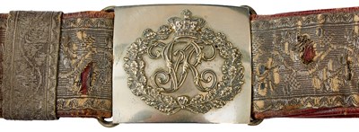 Lot 743 - A VICTORIAN VOLUNTEER OFFICER'S SWORD BELT