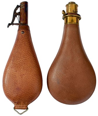 Lot 512 - A GOOD LARGE SIZED BRACE OF HAWKSLEY FLASKS