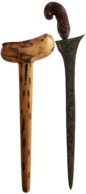 Lot 100 - A GOOD 19TH CENTURY OR EARLIER MADURA KRIS