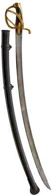 Lot 214 - OF WATERLOO INTEREST - A FRENCH AN XI LIGHT CAVALRY TROOPER'S SWORD OR SABRE