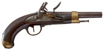 Lot 231 - A .690 CALIBRE FRENCH AN XIII FLINTLOCK CAVALRY PISTOL