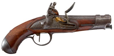 Lot 232 - A .600 CALIBRE FRENCH FLINTOCK GENDARMERIE SERVICE PISTOL