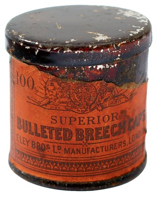 Lot 521 - A COLLECTION OF NINE PERCUSSION CAP TINS