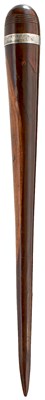 Lot 839 - OF WAR OF 1812 INTEREST: A SAILOR'S LIGNUM VITAE FID FROM HMS SEAHORSE
