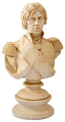 Lot A FAUX MARBLE BUST OF ADMIRAL LORD NELSON AFTER FREDERICKS