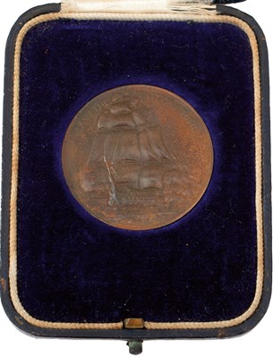 Lot 904 - OF NELSON INTEREST AN HMS VICTORY COPPER MEDALLION