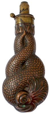 Lot 524 - A LARGE SIZED DOLPHIN FLASK BY BARTRAM