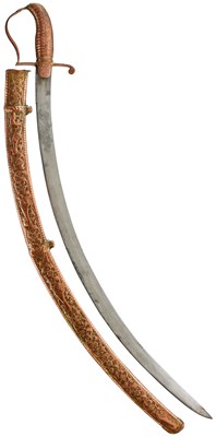 Lot 46 - A 19TH CENTURY SIKH SHAMSHIR SHIKARGAR
