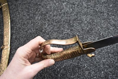 Lot 46 - A 19TH CENTURY SIKH SHAMSHIR SHIKARGAR