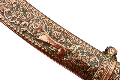 Lot 46 - A 19TH CENTURY SIKH SHAMSHIR SHIKARGAR