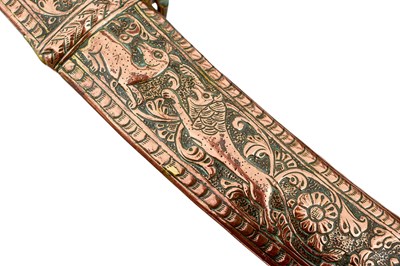 Lot 46 - A 19TH CENTURY SIKH SHAMSHIR SHIKARGAR