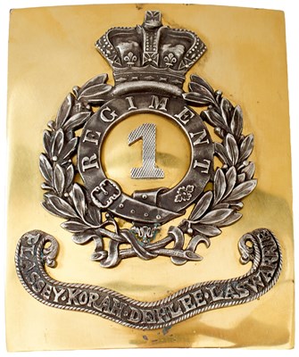 Lot 739 - INDIAN ARMY: A 1ST BENGAL NATIVE INFANTRY OFFICER'S SHOULDER BELT PLATE