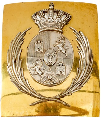 Lot 719 - OF CARLIST WAR INTEREST - AN OFFICER'S SHOULDER BELT PLATE OF THE BRITISH AUXILLIARY LEGION