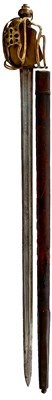 Lot 358 - AN 18TH CENTURY SCOTTISH BASKET HILTED BACKSWORD