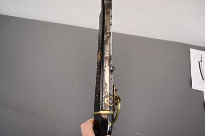 Lot 16 - A RARE 30-BORE EDO PERIOD JAPANESE LACQUERED MATCHLOCK PISTOL