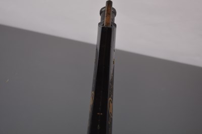 Lot 16 - A RARE 30-BORE EDO PERIOD JAPANESE LACQUERED MATCHLOCK PISTOL