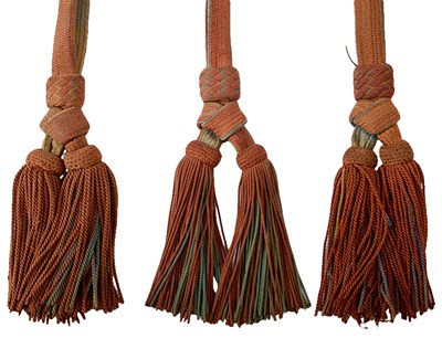 Lot 656 - THREE SECOND WAR PERIOD IMPERIAL JAPANESE SWORD KNOTS