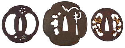 Lot 655 - THREE IRON SUKASHI TSUBA