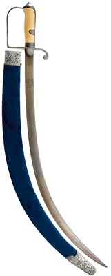 Lot 93 - 1796 PATTERN CAVALRY OFFICER'S SWORD WITH TROPHY INDO-PERSIAN SHAMSHIR BLADE