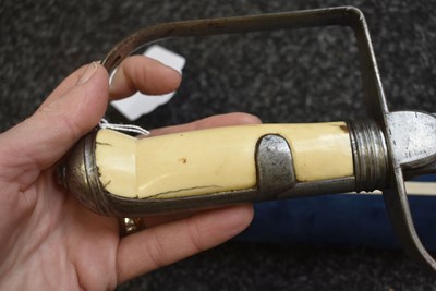 Lot 93 - 1796 PATTERN CAVALRY OFFICER'S SWORD WITH TROPHY INDO-PERSIAN SHAMSHIR BLADE