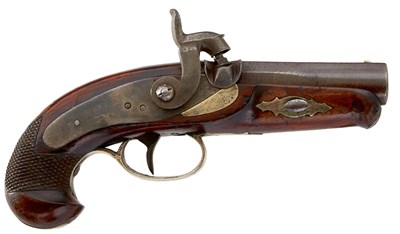 Lot 560 - A .44 CALIBRE EARLY PERCUSSION DERINGER PISTOL