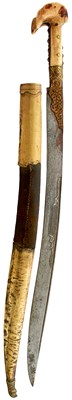 Lot 600 - A 19TH CENTURY TURKISH OTTOMAN YATAGHAN OR SWORD