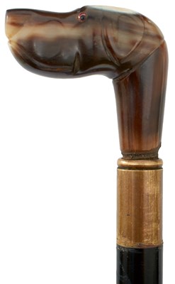 Lot 880 - AN ART DECO HUNTING BOOT HORN