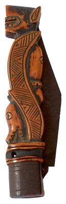 Lot 905 - A GOOD 19TH CENTURY NATIVE AMERICAN INDIAN TRADE CLASP KNIFE