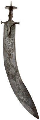 Lot 37 - A LARGE INDIAN TEGHA OR EXECUTIONER'S SWORD