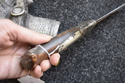 Lot 72 - A MIDDLE EASTERN JAMBIYA OR DAGGER