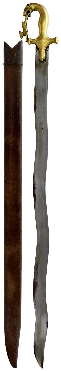 Lot 40 - A LATE 19TH OR ERLY 20TH CENTURY SOUTH INDIAN KIRACH OR SWORD