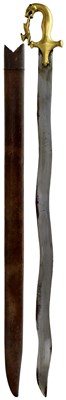 Lot 40 - A LATE 19TH OR ERLY 20TH CENTURY SOUTH INDIAN KIRACH OR SWORD