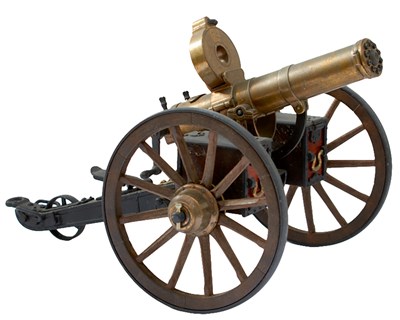 Lot 725 - A DESK SIZED MODEL 1883 GATLING GUN