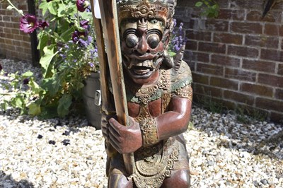 Lot 35 - A GOOD LATE 19TH CENTURY INDONESIAN (BALI) RAWANA KRIS STAND