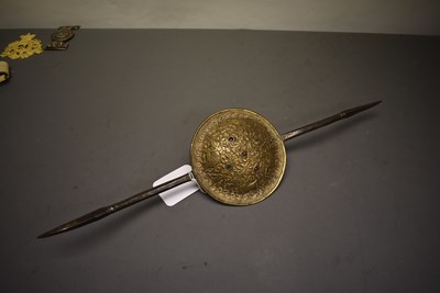 Lot 61 - A 19TH CENTURY INDIAN MADU OR SHIELD