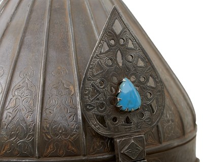 Lot 60 - A LATE 19TH CENTURY OTTOMAN OR TURKISH TURBAN HELMET