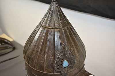 Lot 60 - A LATE 19TH CENTURY OTTOMAN OR TURKISH TURBAN HELMET