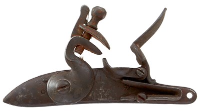 Lot 531 - AN EAST INDIA COMPANY FLINTLOCK PLATE