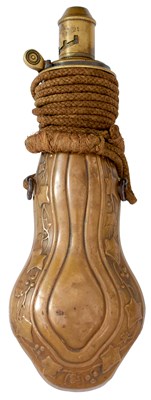 Lot 529 - A SCARCE DIXON & SONS POWDER FLASK