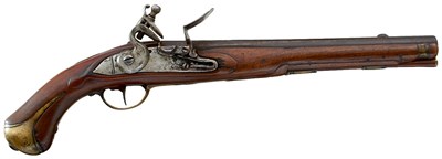 Lot A SCARCE .700 CALIBRE FRENCH MODEL 1733 FLINTLOCK DRAGOON PISTOL TO THE DE POLLERESKY HUSSARS