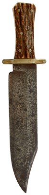 Lot 658 - A LARGE 19TH CENTURY AMERICAN BOWIE KNIFE