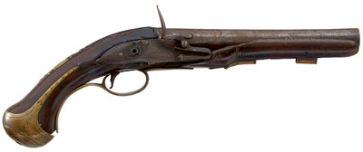 Lot 362 - A 22-BORE FLINTLOCK HOLSTER PISTOL FOR RESTORATION