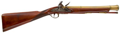 Lot 290 - A FLINTLOCK BLUNDERBUSS BY RYAN & WATSON