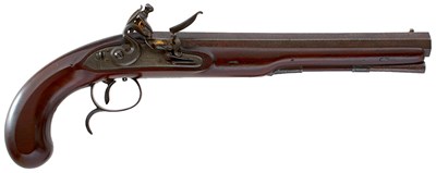 Lot A 16-BORE FLINTLOCK DUELLING PISTOL BY JOHN RICHARDS