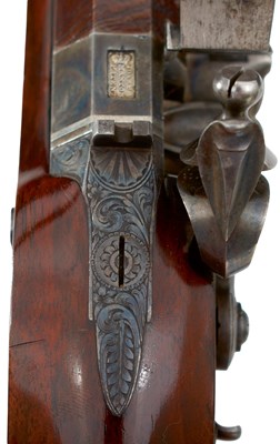 Lot 268 - A FINE CASED PAIR OF 38-BORE DUELLING PISTOLS BY JOSEPH MANTON