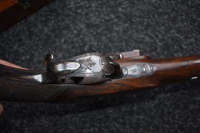 Lot 269 - A CASED PAIR OF 32-BORE FLINTLOCK DUELLING PISTOLS BY DURRS EGG
