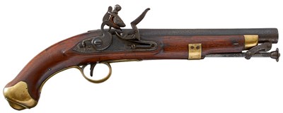 Lot OF WATERLOO INTEREST - A .650 CALIBRE FLINTLOCK NEW LAND PATTERN PISTOL TO THE 18TH KING'S IRISH LIGHT DRAGOONS