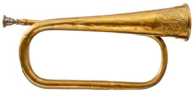 Lot OF CRIMEAN WAR INTEREST: A BRASS RUSSIAN LIGHT INFANTRY BUGLE